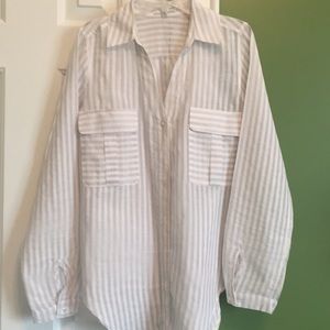 Lightweight striped cotton shirt